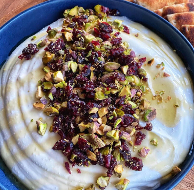 Whipped Feta with Honey, Pistachios & Cranberries