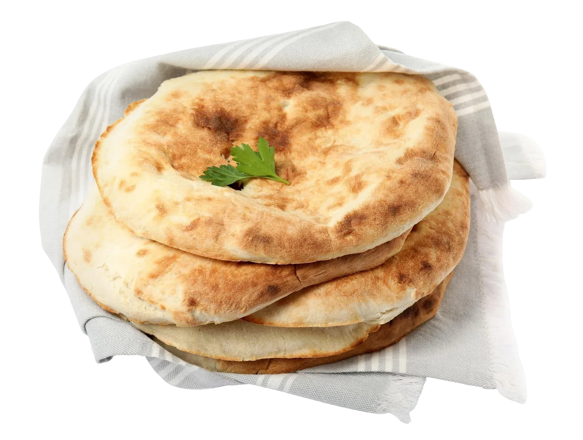 Fresh pita bread on the table
